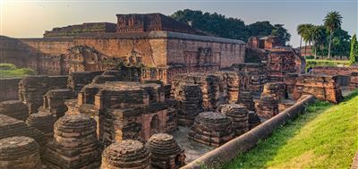Nalanda- Universität Ruinen 